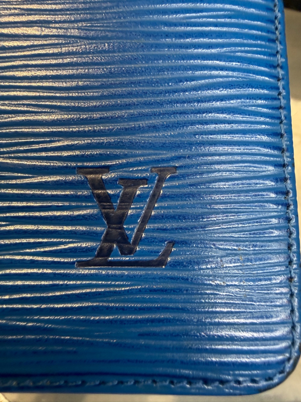 Louis Vuitton Epi Blue Long Wallet Vintage Leather Continental LV - Picture 6 of 12